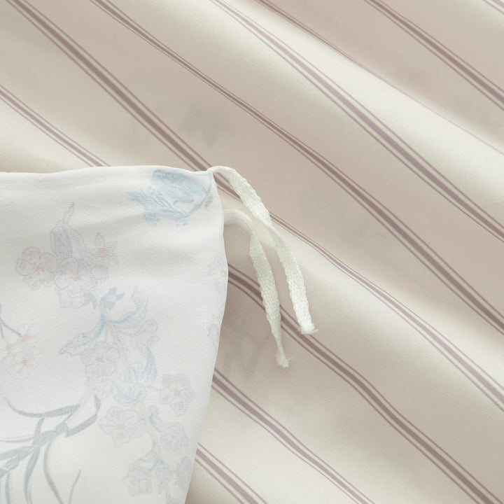 Freyamy Blumen Bettwäsche 135x200 2tlg, Aesthetic Botanisches Wende Bettwäsche-Set aus Gewaschener M