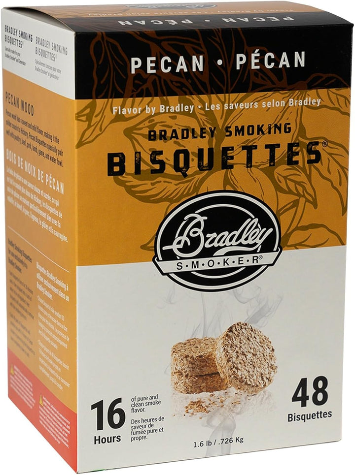 Bradley Smoker BTPC48 Pecannuss Bisquetten 48 Pack 48 Pack Pekannuss Räucherofen, 48 Pack Pekannuss