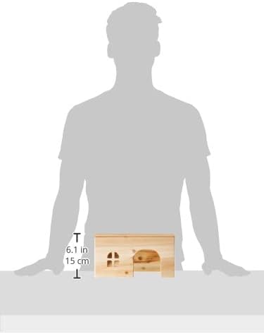 Trixie 61262 Holzhaus, Meerschweinchen, 28 × 16 × 18 cm Holzfarbe 28 × 16 × 18 cm, Holzfarbe 28 × 16