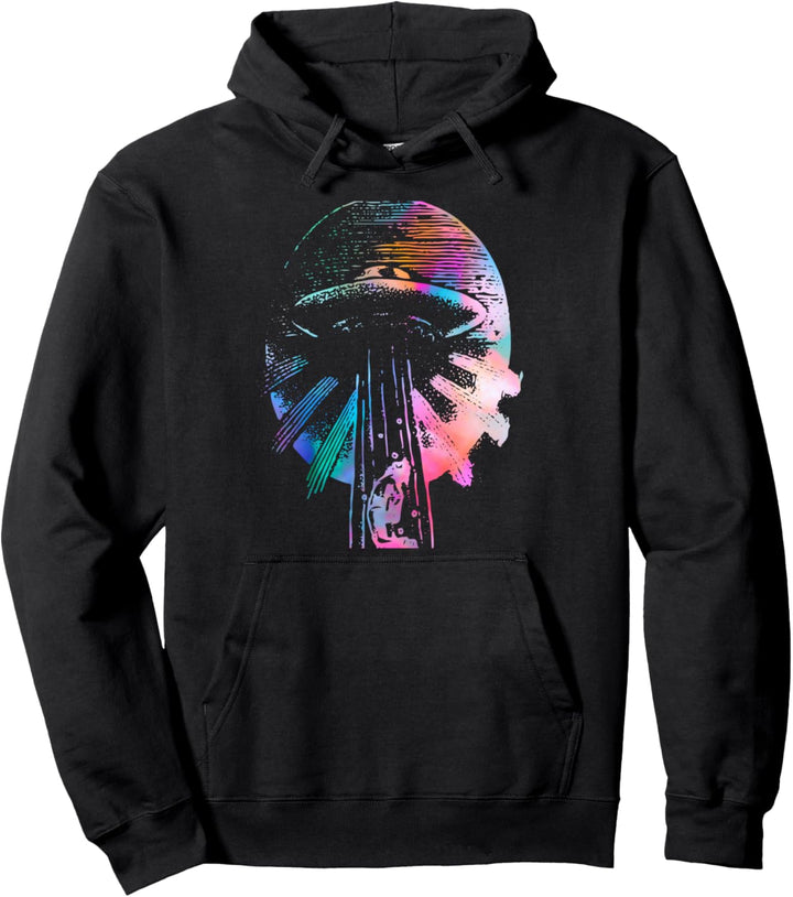 UFO-Entführung Regenbogen Pullover Hoodie
