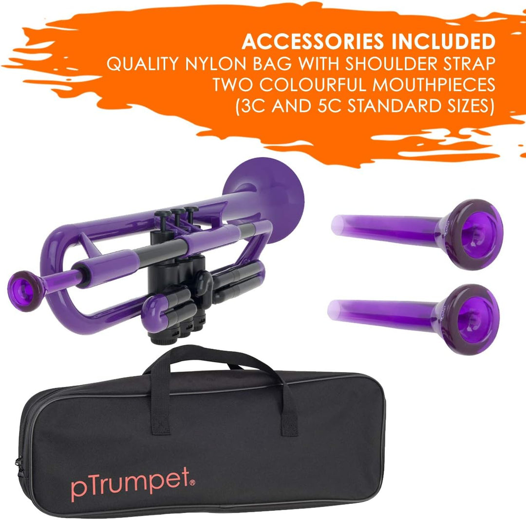 pTrumpet 700629 Trompete mit Tasche und Mundstück violett, violett