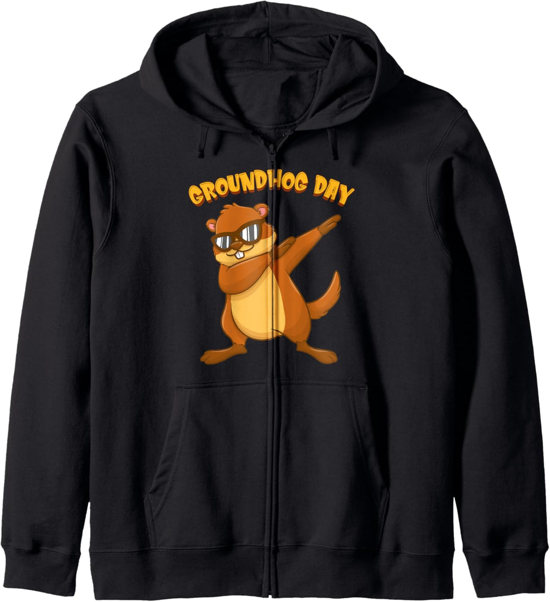 Dabbing Groundhog Day 2023 Coole Sonnenbrille Woodchuck Funny Kapuzenjacke