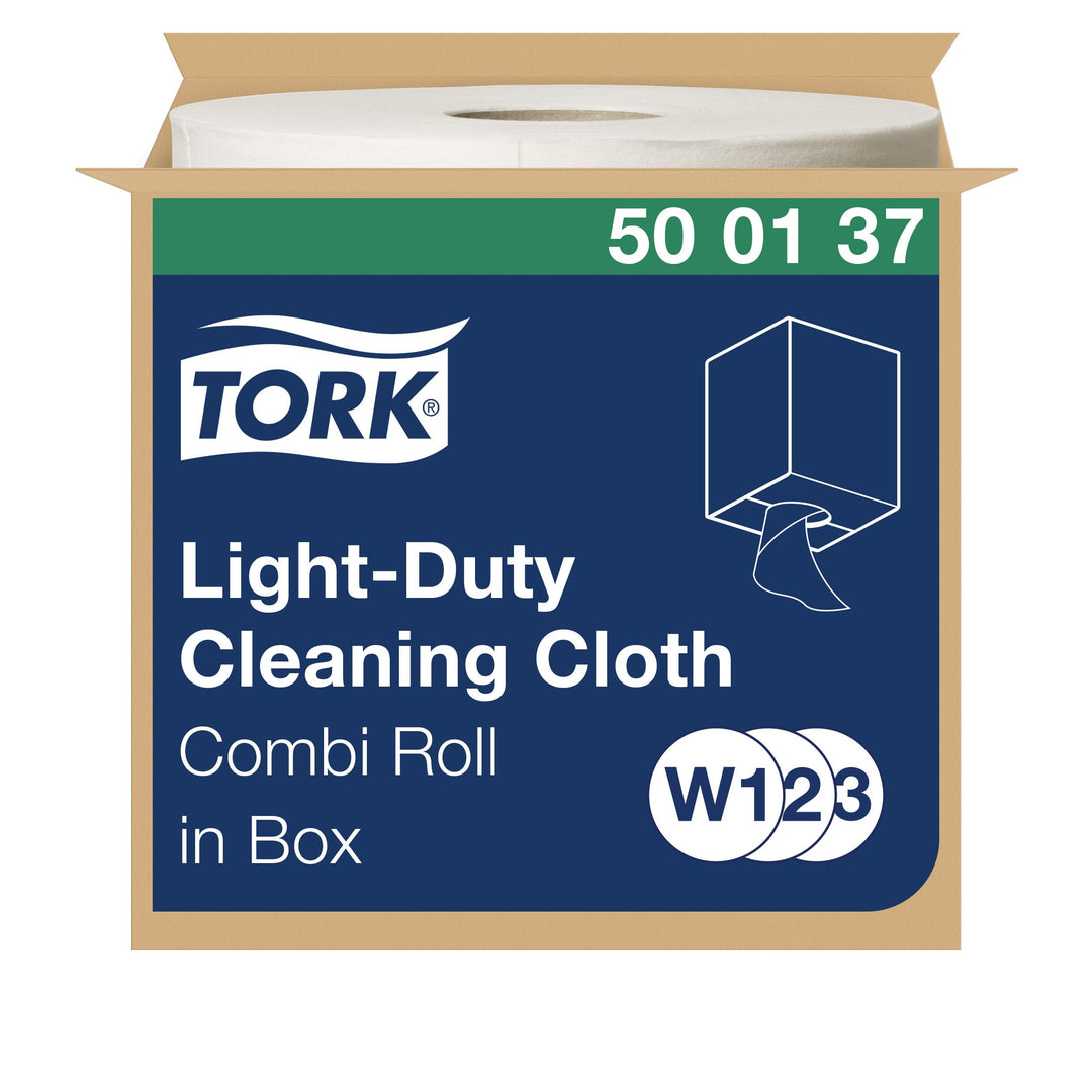 Tork Leichte Reinigungstücher Kombirolle, Weiss W1/W2/W3, feucht oder trocken verwendbar, 1 נ600 Tüc