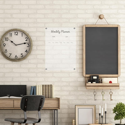 Milisten 1 Set Acryl Monatsplaner Tafel trocken abwischbar Kalender Tafel Tafel Transparent Nachrich