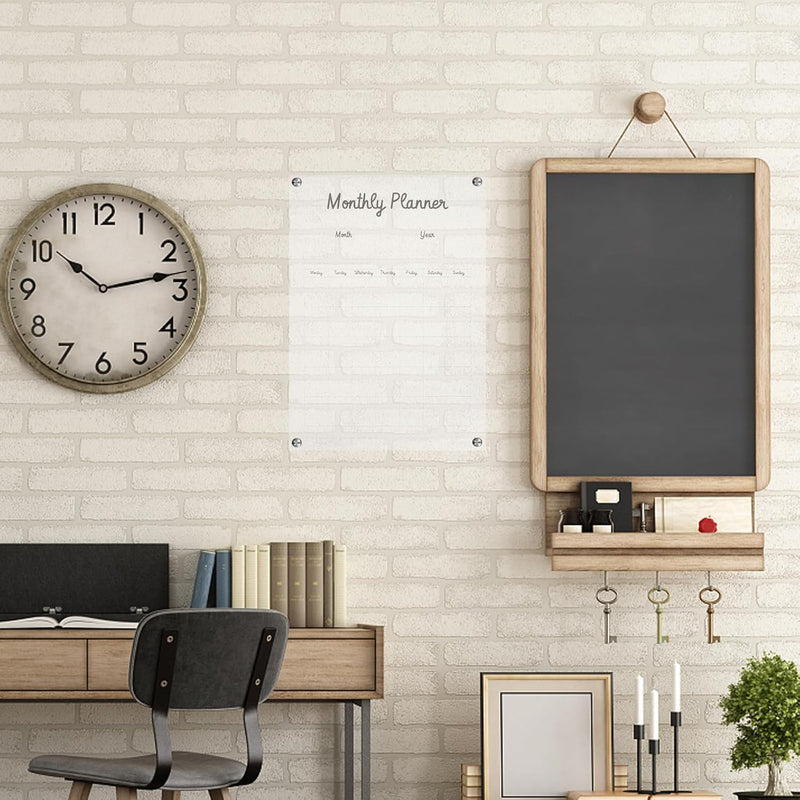 Milisten 1 Set Acryl Monatsplaner Tafel trocken abwischbar Kalender Tafel Tafel Transparent Nachrich