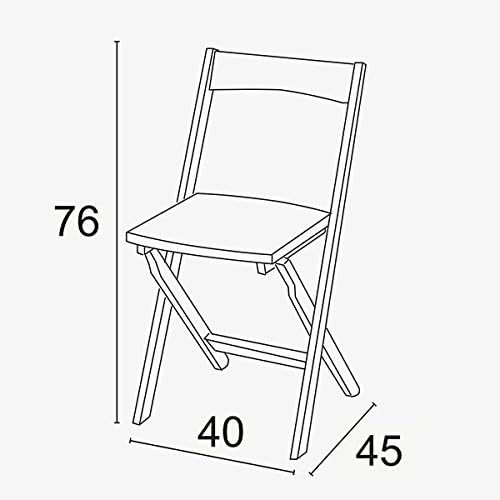 Arredamenti Italia Klappstuhl 660 Diana, Buchenholz, Kirsche, 2er-Pack… Braun, Braun