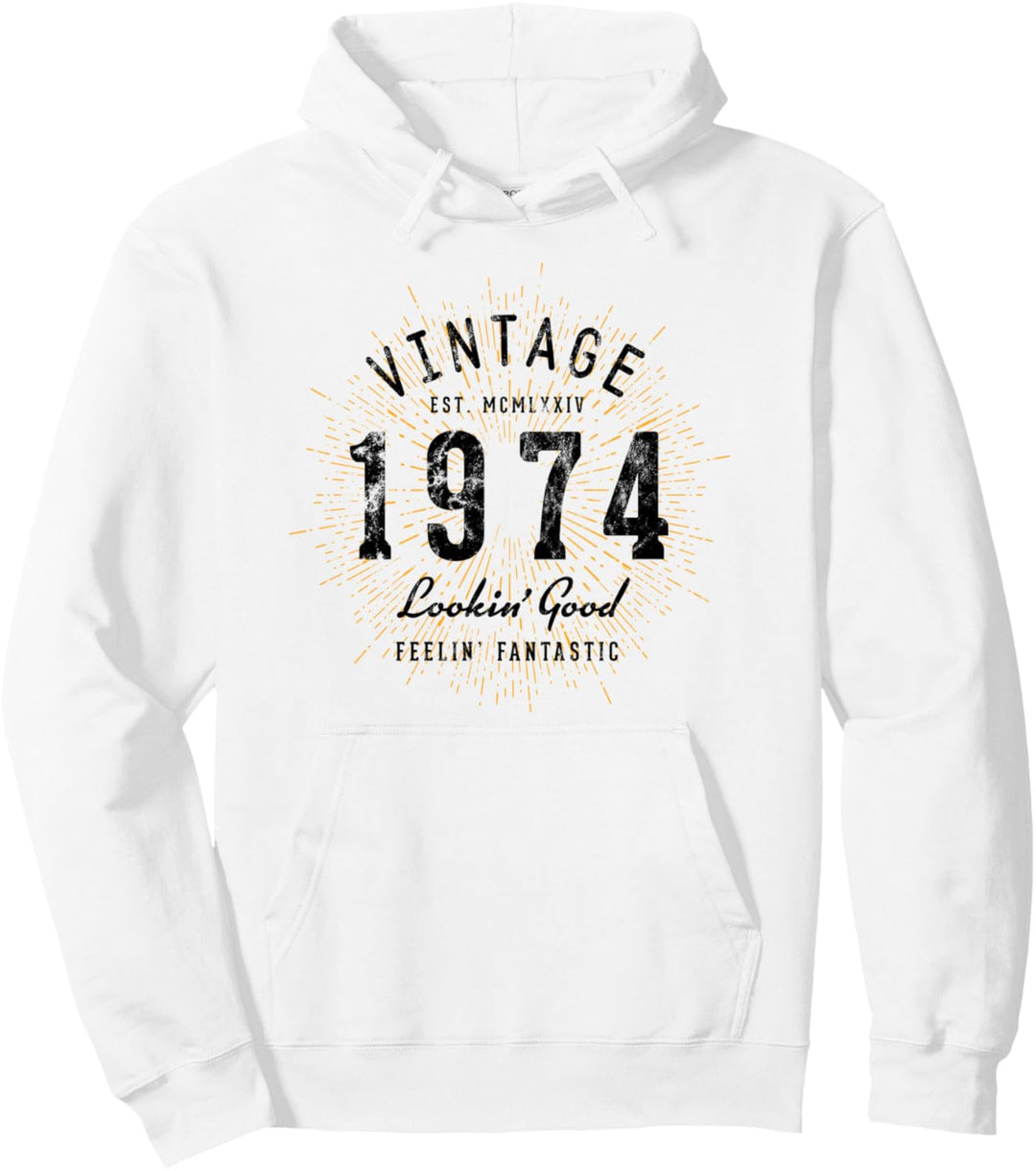 Vintage Geburtstag geboren 1974 Pullover Hoodie