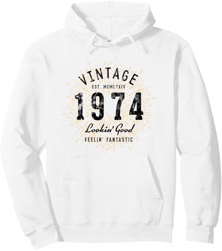 Vintage Geburtstag geboren 1974 Pullover Hoodie