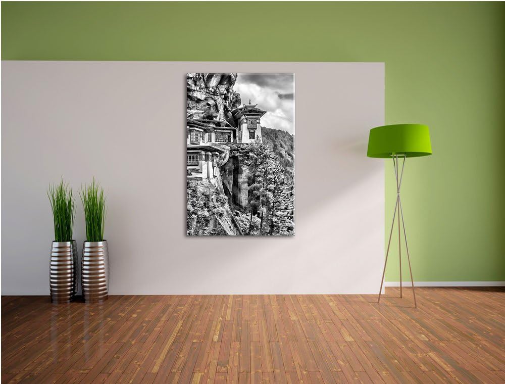 Pixxprint Buddha Tempel in China als Leinwandbild/Grösse: 100x70 / Wandbild/Kunstdruck/fertig bespan