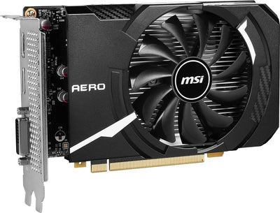 MSI GeForce GTX 1630 AERO ITX 4G OC Grafikkarte - NVIDIA GTX 1630, 4GB GDDR6 Speicher, 64-bit, 12 Gb