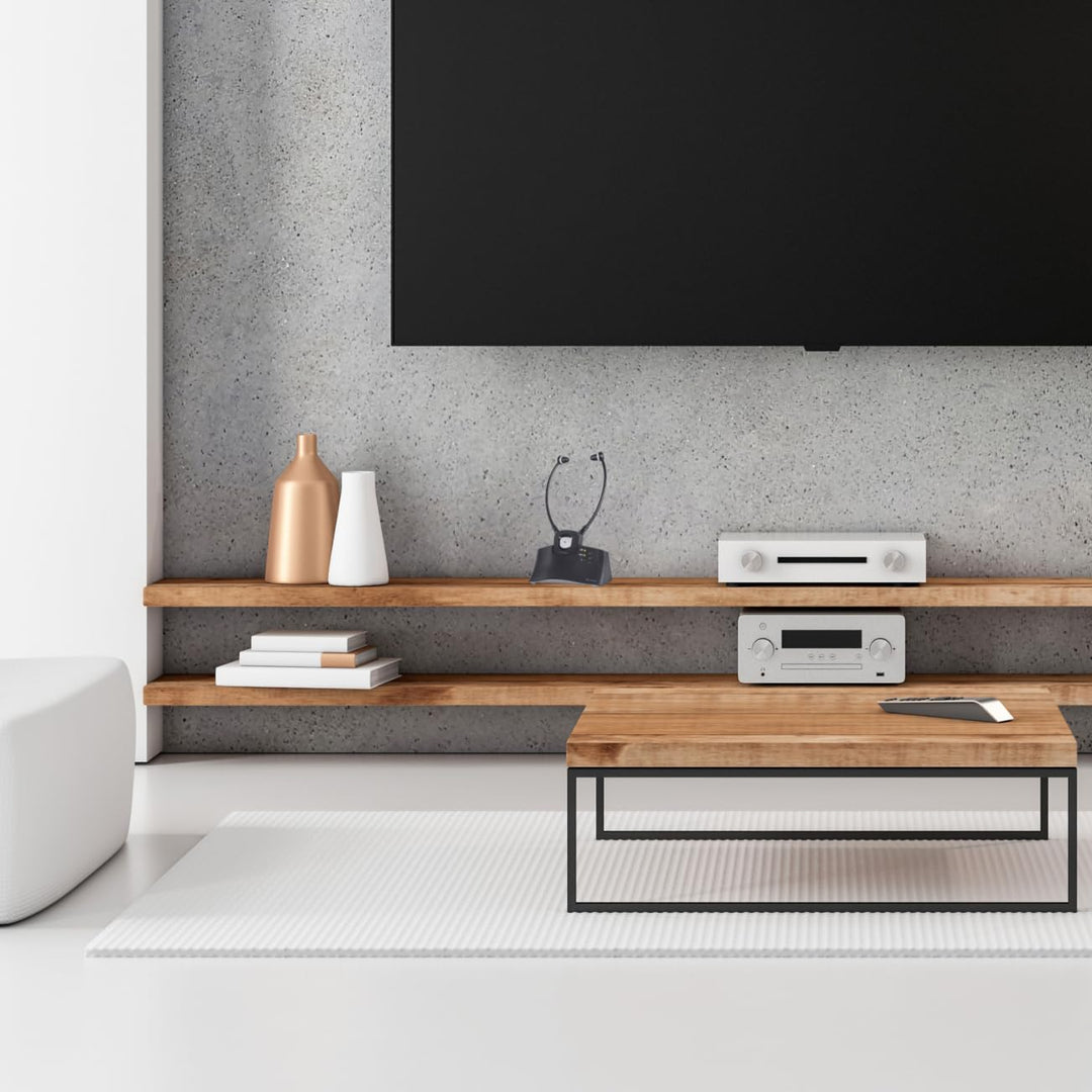 Meliconi HP Steto Digital, Drahtloser TV-Stereo-Kopfhörer + Ladestation, Stethoskop-TV-Kopfhörer mit