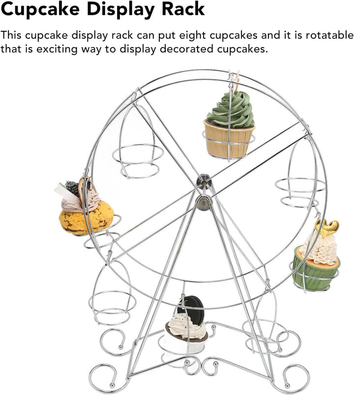 Cupcake-Riesenradständer, Drehbarer Cupcake-Halter Für 8 Cupcakes Für Geburtstagsfeier