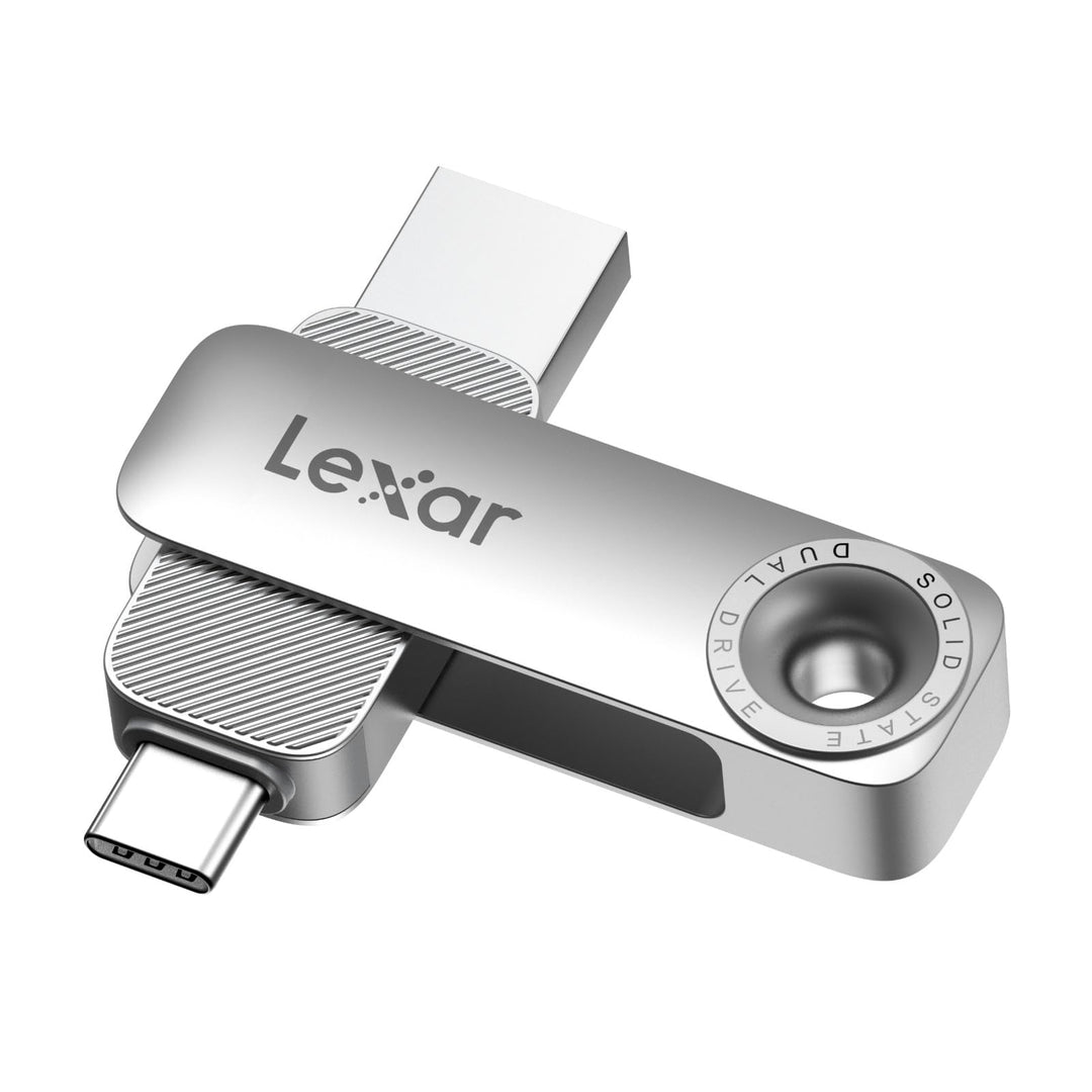 Lexar D50E 128GB Solid State Dual Drive, USB-Stick mit bis zu 400 MB/s Lesegeschwindigkeit, 360 MB/s