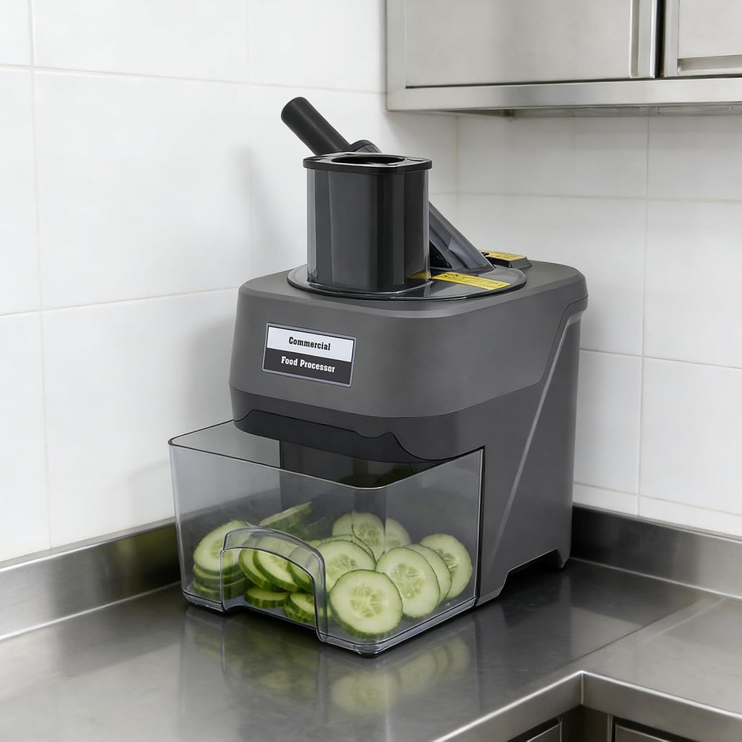 Gewerblicher Gemüseschneider mit 3 Klingen für Gastronomie 100W 220V | Kommerzieller Gemüseschneider