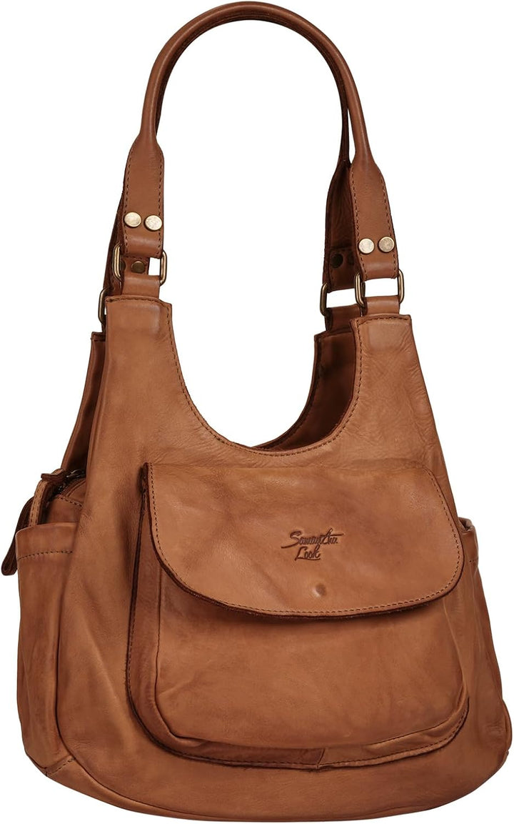 Samantha Look Umhängetasche echt Leder Damen | | 021685 Cognac, Cognac