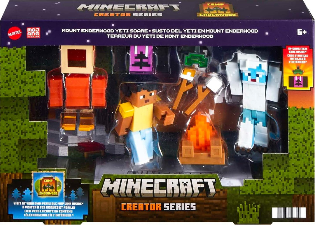 MINECRAFT Creator Series - Mount Enderwood Yeti-Schreck Story Pack mit 2 Figuren, 16 Zubehörteile, L