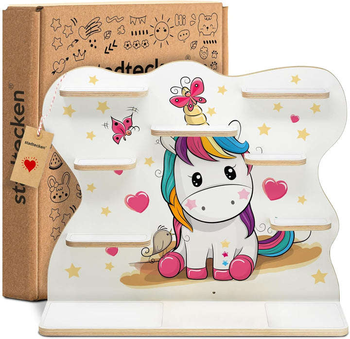 stadtecken Holzregal passend für Toniebox 2 I Geeignet für ca. 50 Tonies I Perfekte Aufbewahrung im