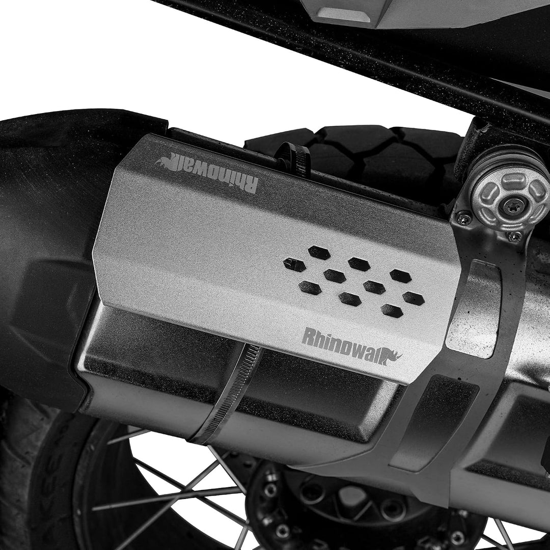 Motorrad Auspuff Hitzeschild,Aluminium Hitzeschutz für Schalldämpfer | Schutzblech für Satteltaschen