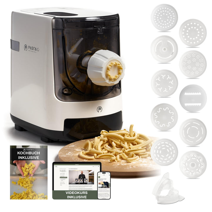 PASTAIO | Fresca Nudelmaschine mit doppelter Ausführung, Pasta Maker, bis zu 800 g Pasta, automatisc