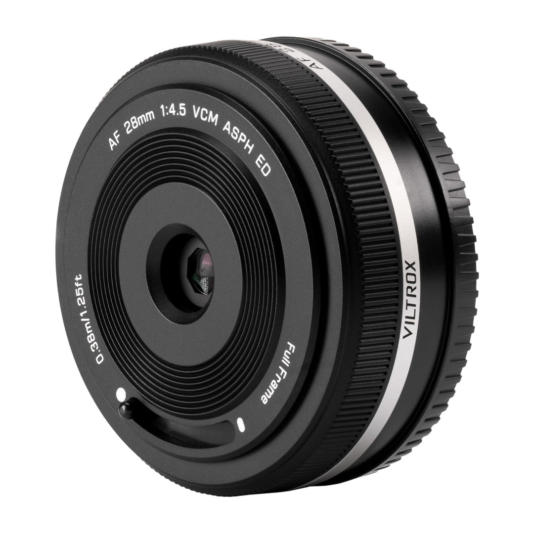 VILTROX 28mm f/4.5 F4.5 Pancake Objektiv für Sony E, Autofokus-Chips Vollformat-Weitwinkel Objektiv