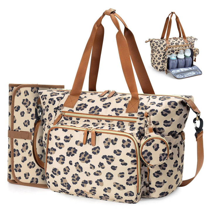 Wickeltasche mit Schnullertasche und Wickelunterlage, Wickelrucksack Multifunktions-Babytasche für G