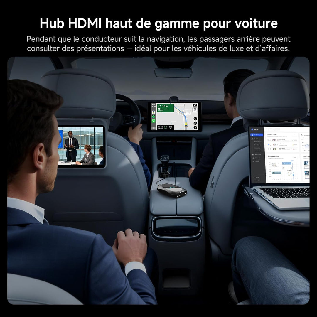 Carplay Wireless Adapter AI Box Android für Radios CP/AA, CarPlay & Android Auto Wireless Adapter US