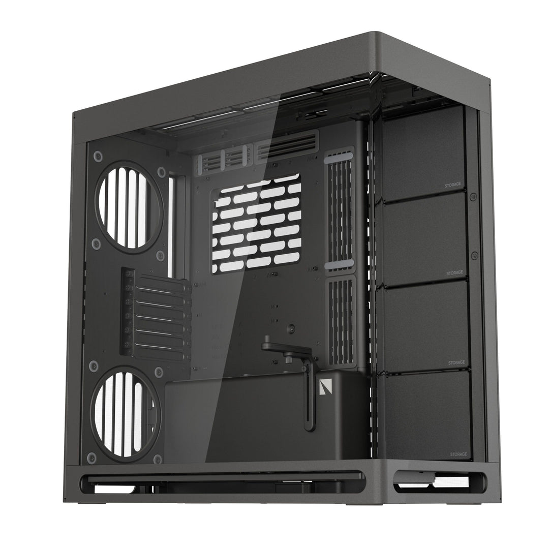 HAVN HS 420 Dual-Chamber ATX Mid Tower PC Gehäuse Schwarz | Hybrid-Design, 11x 140mm Lüfter & 3X 420