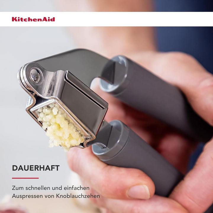 KitchenAid Softgrip-Knoblauchpresse - Holzkohle grau Garlic Press, Garlic Press