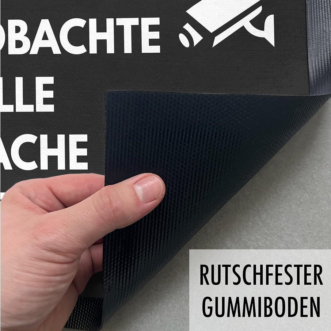 Trendation - Lustige Fussmatte mit Spruch Ich Beobachte Euch Alle Fussmatte Innenbereich Aussenberei
