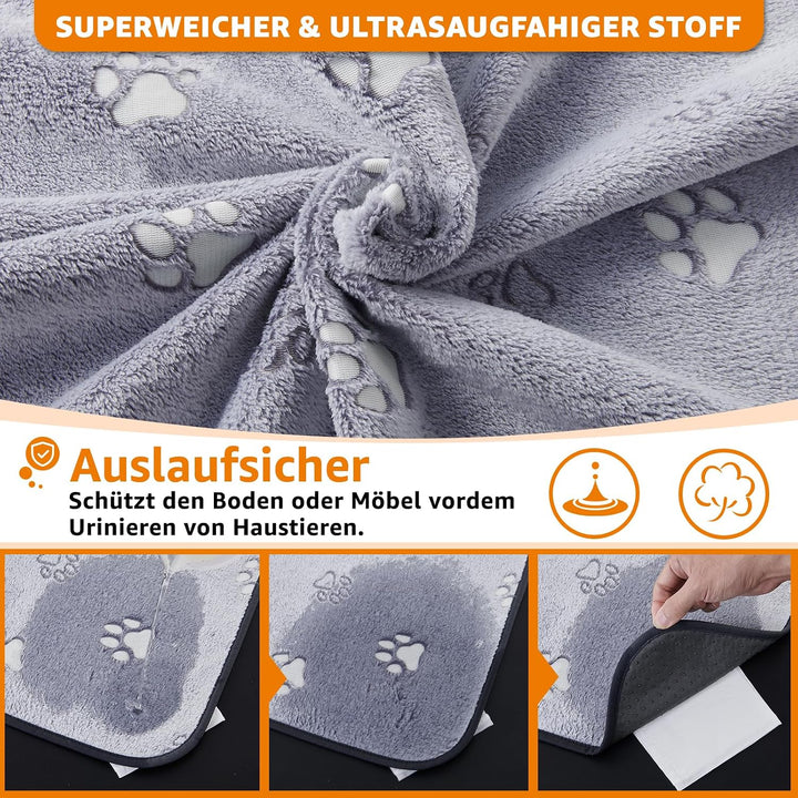 PICK FOR LIFE Haustier-Urinunterlage Waschbar Welpenunterlagen 2er Set Schnell Absorbierend Matte fü