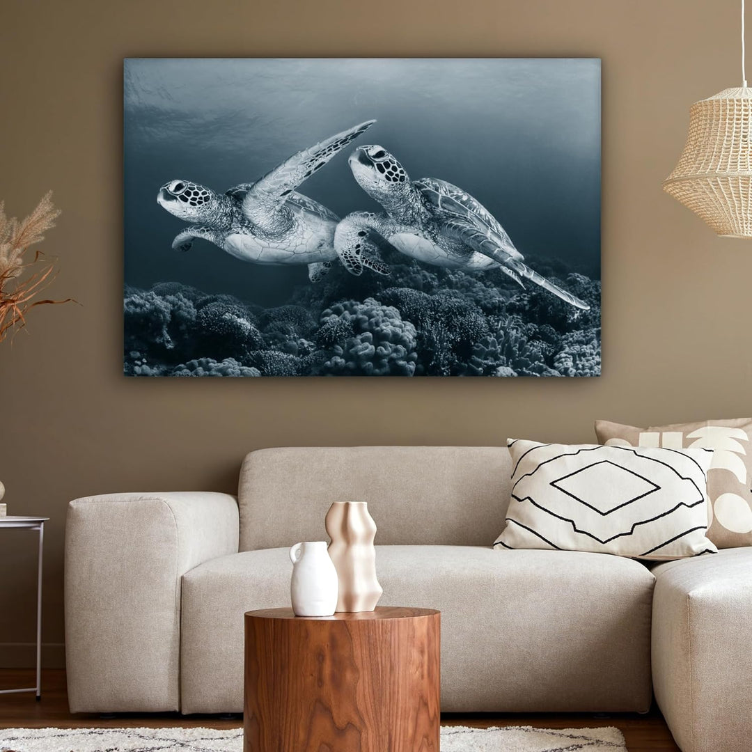 MuchoWow© Bild auf Leinwand Gross 120x80 cm XXL Schlafzimmer Bilder Wand Deko Wohnzimmer Modern Wand