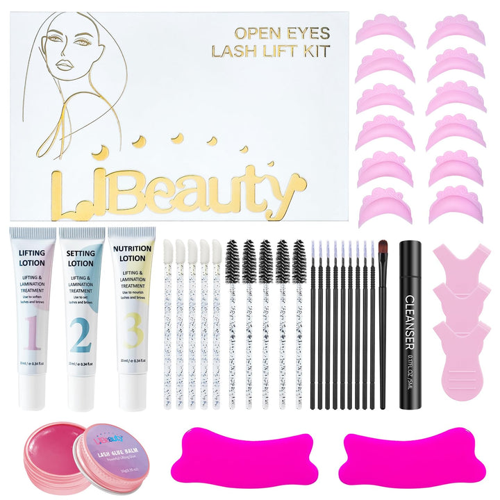Libeauty Wimpernlifting Set, Lash Lifting Set und Lash Lift Kit mit Open-Eye Wimpernlifting Pads, Au