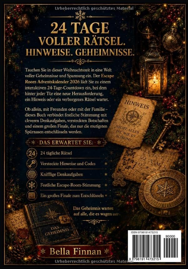 Escape Room Adventskalender 2026: Der ultimative interaktive Countdown – 24 Tage voller Herausforder