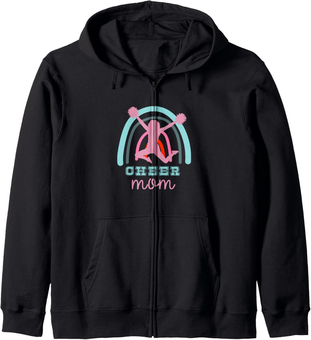 Cheer Mom with Rainbow and Cheerleader Kapuzenjacke