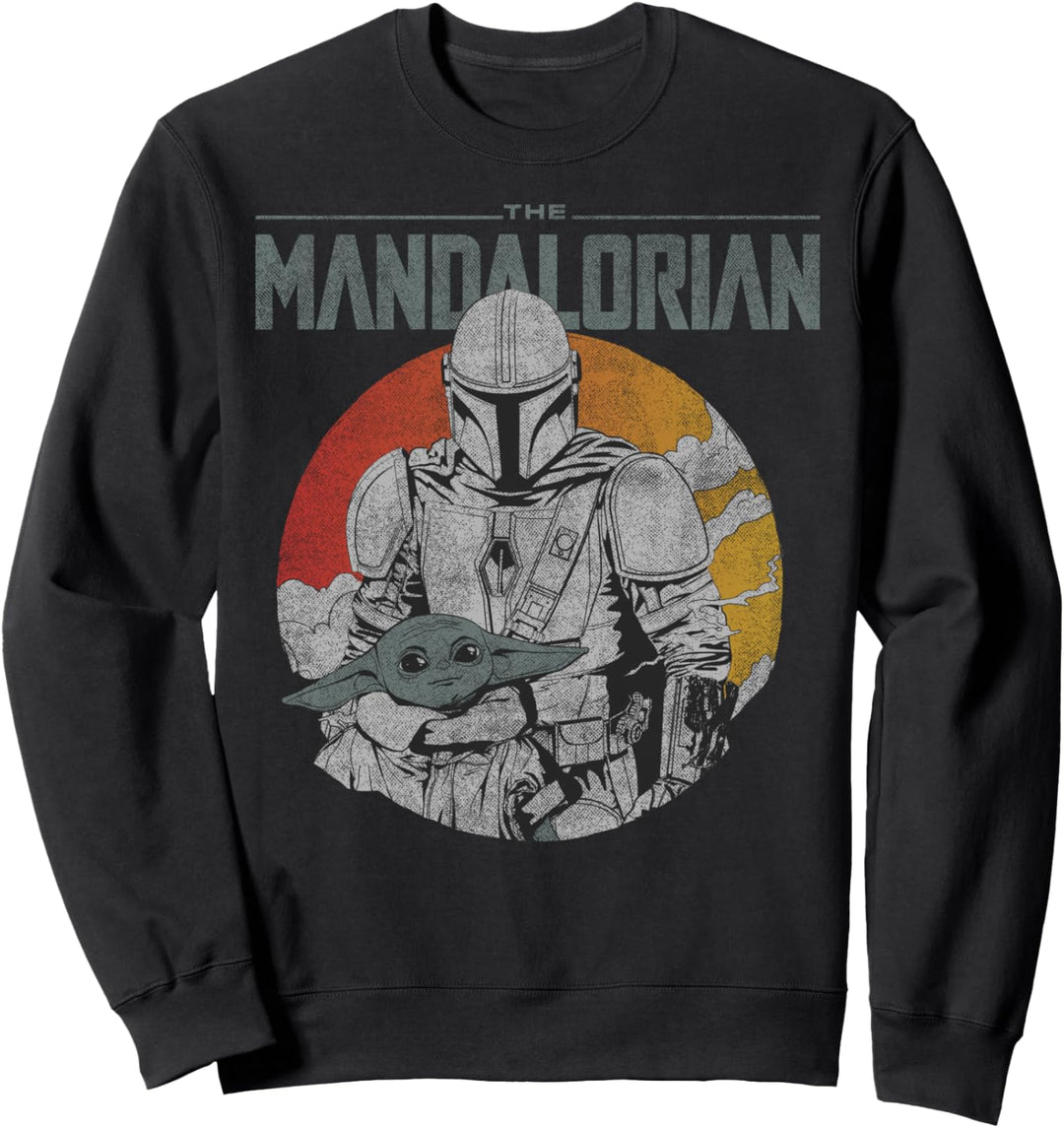 Star Wars Mandalorian & The Child Smiling Circle Sweatshirt
