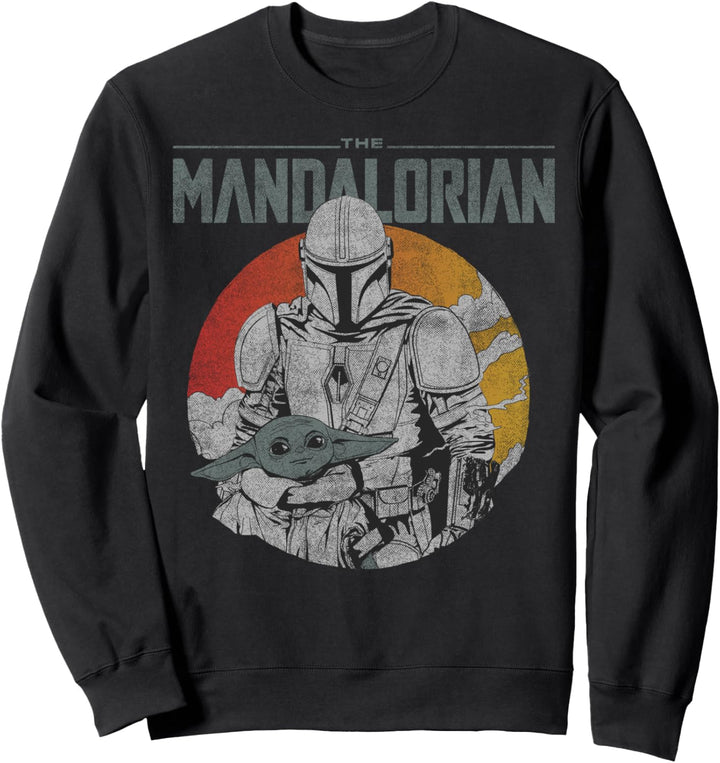 Star Wars Mandalorian & The Child Smiling Circle Sweatshirt
