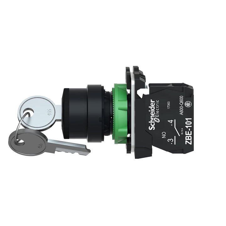 Schneider Electric | XB5AG61 - Schlüsselschalter Ø 22mm -2 Positionen 90°, Rechts nach links Rückste