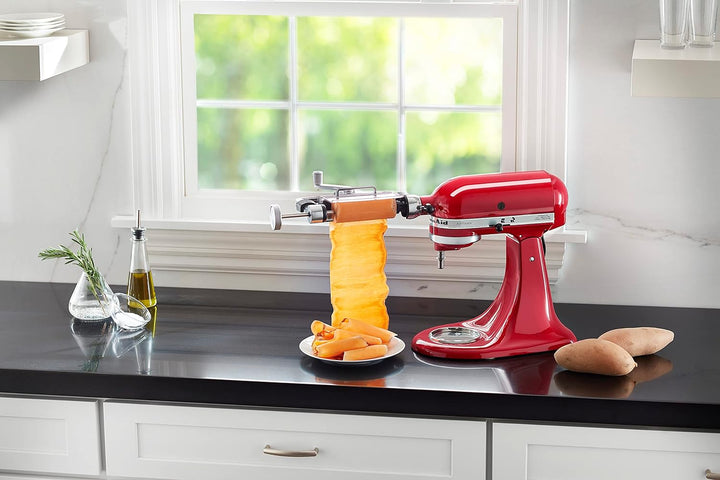 KitchenAid KSMSCA Vegetable Sheet Cutter, Aluminium, Red Einzelbett, Einzelbett