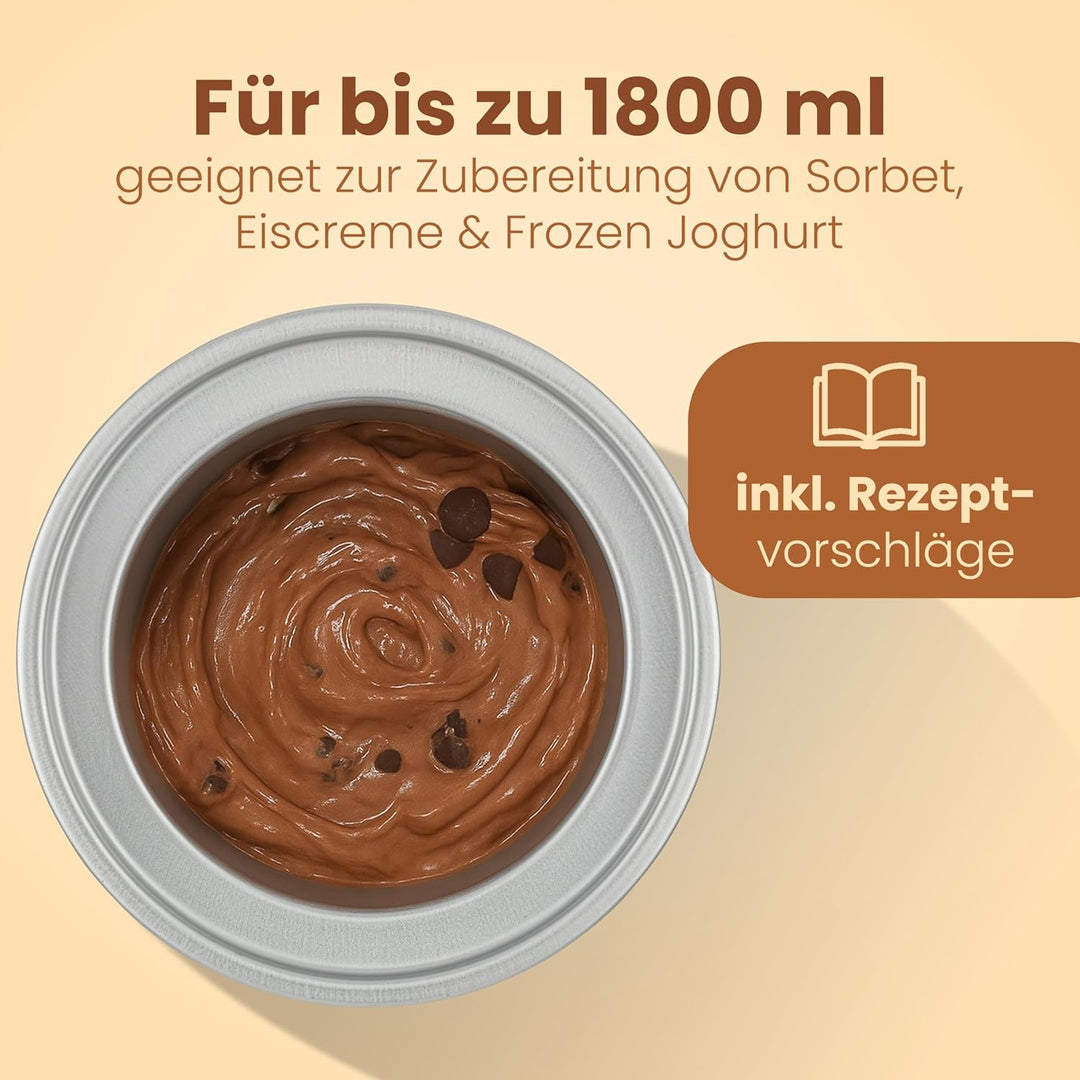 Profi Cook Eismaschine PC-ICM 1140 Eiscreme-Maker für Speiseeis, Frozen-Joghurt und Sorbet, inkl. Re