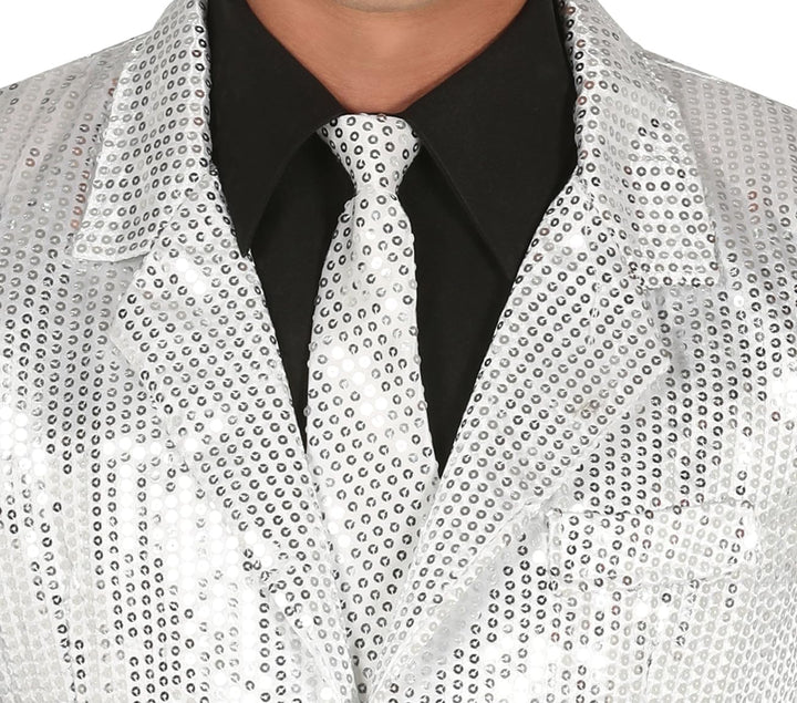 FIESTAS GUIRCA, S.L. Pailletten Blazer Silber M