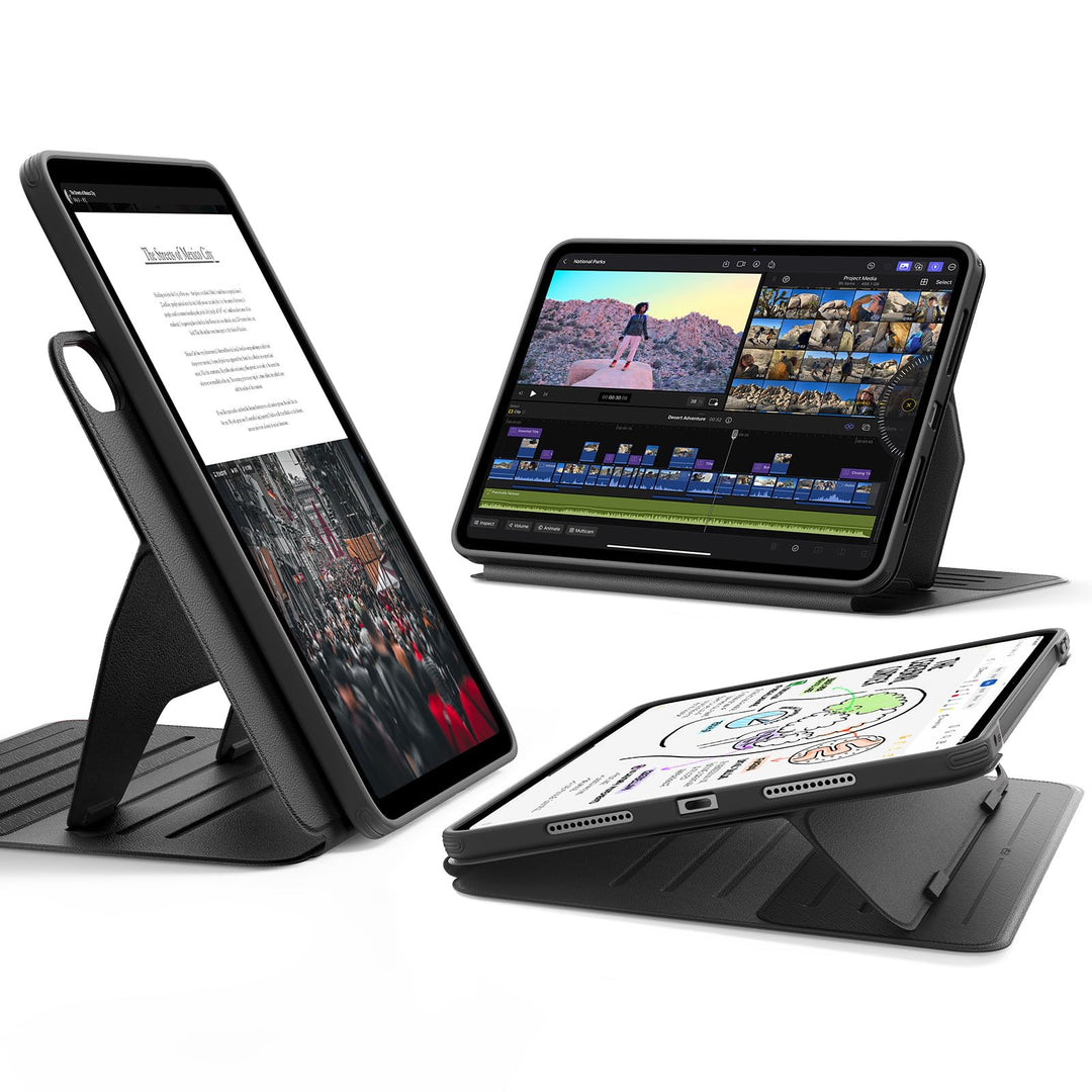 ESR für iPad Air 13 Zoll M2 Hülle (2024), Drehbare Hülle mit Abnehmbarer Magnetabdeckung, Ständer im