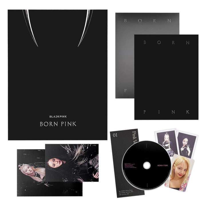 BLACKPINK - [BORN PINK] (BLACK Ver.) CD + Photobook + Envelope + Lyrics Paper + Large Photocard + Po