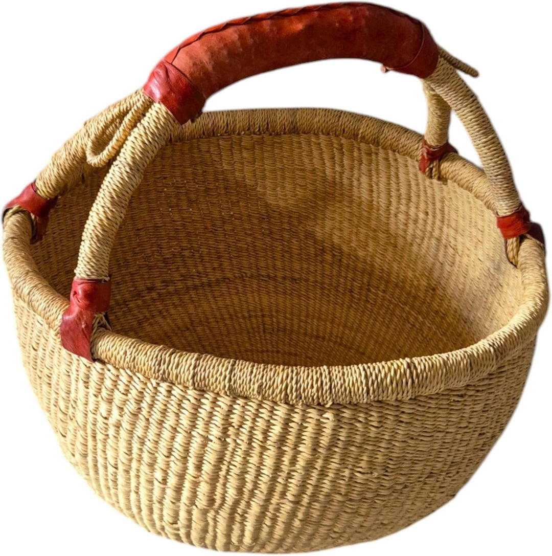 Kleiner Bolga Rundkorb ca. 20 cm – Original Afrikanischer Korb aus Ghana für Kinder und Dekoration m