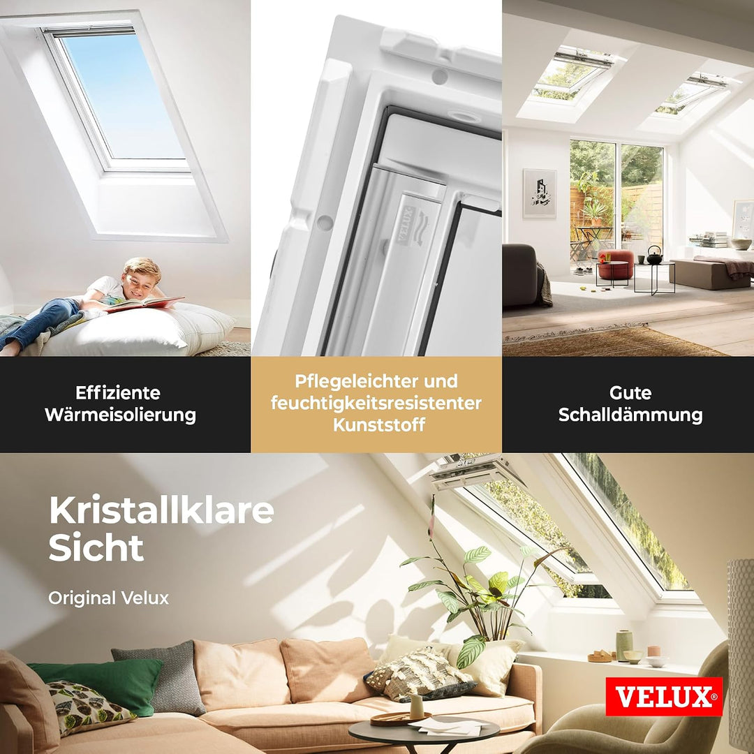 Original Velux Dachfenster - Thermo Technology (66 x 140) mit Eindeckrahmen, 66 x 140