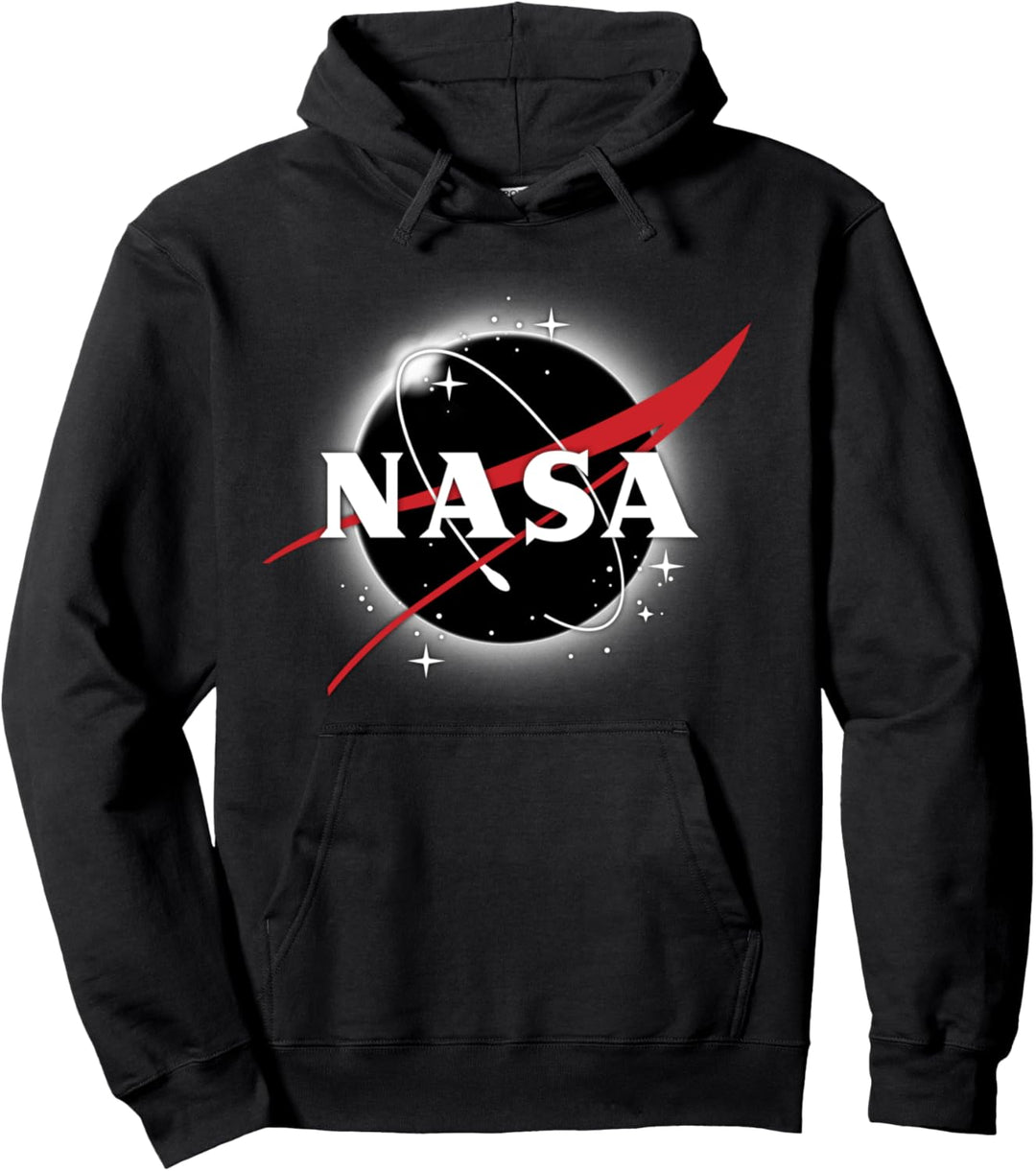 NASA Classic Logo Atop Total Solar Eclipse Pullover Hoodie