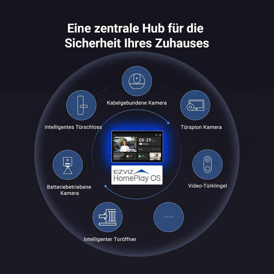 EZVIZ 4K Türsprechanlage mit Türöffner und 8" Touchscreen-Monitor, 2 Draht Bus, Metall-Türklingel mi