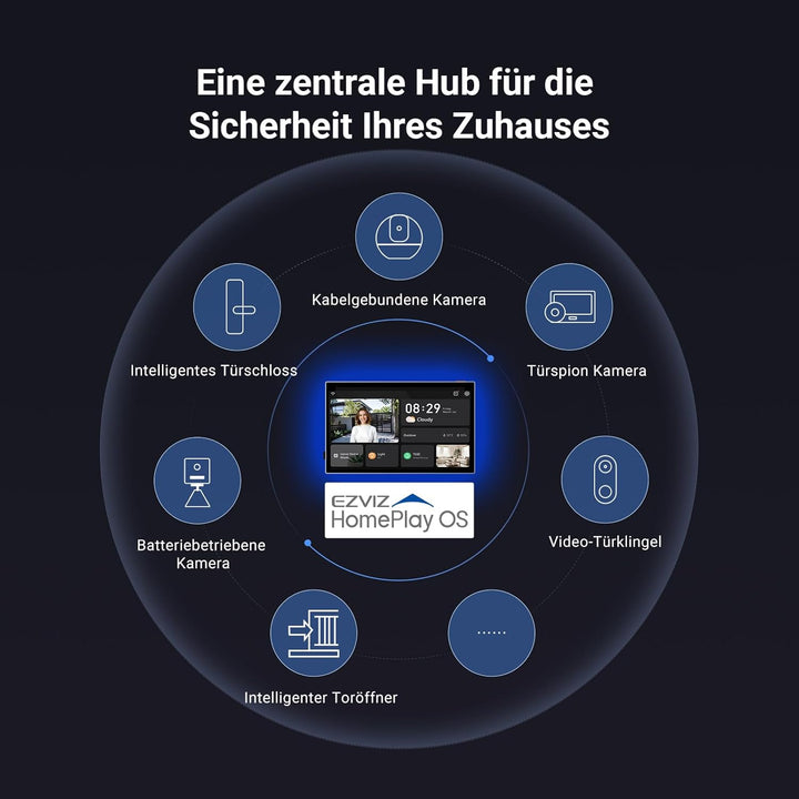EZVIZ 4K Türsprechanlage mit Türöffner und 8" Touchscreen-Monitor, 2 Draht Bus, Metall-Türklingel mi