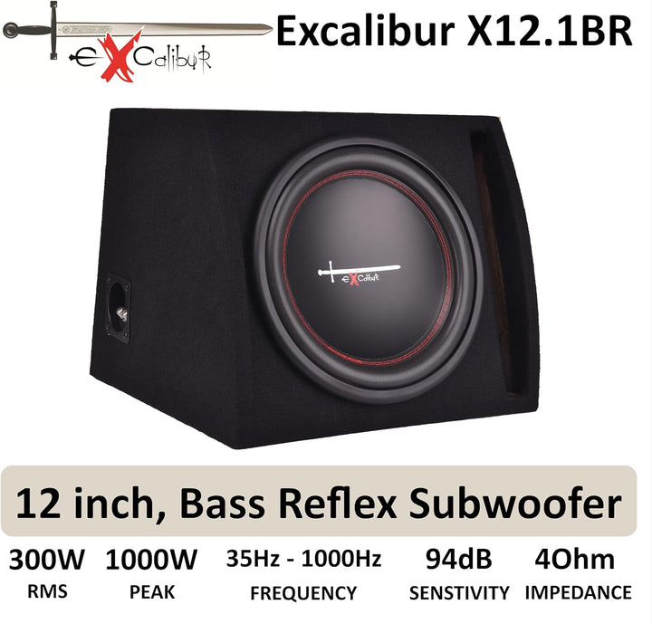 Excalibur X12.1BR Boombox 12-inch 1000W Bass Reflex
