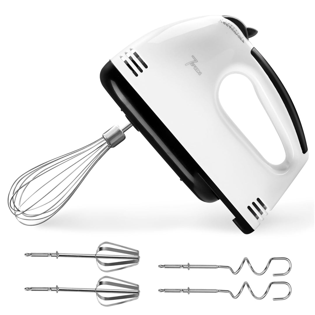 Handmixer Elektrisch, Handrührgerät Edelstahlkneter, Elektrisch Handrührgerät, 7 Stufen Handrührer M