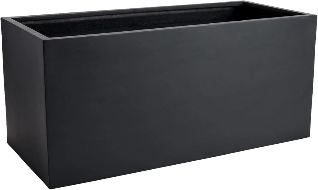 Vivanno Pflanzkübel Pflanztrog Blumentrog Fiberglas Anthrazit Maxi 45x100x45 45x100x45 cm Anthrazit